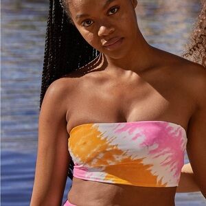Aerie tie dye bandeau bikini top.